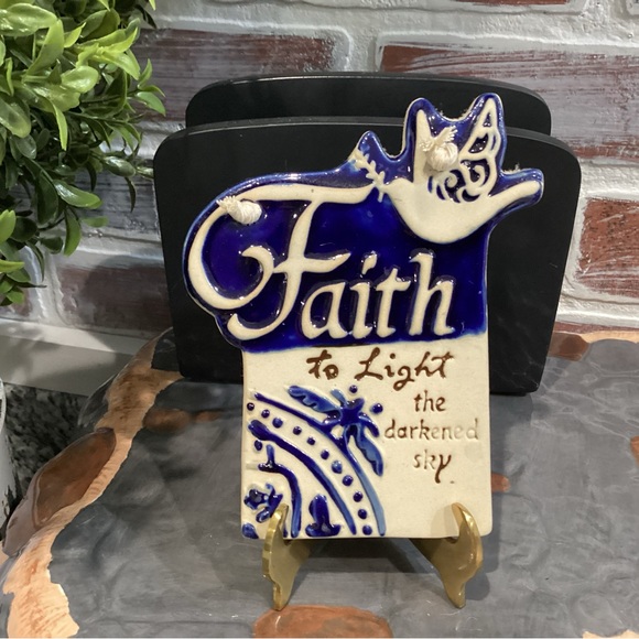 “3/$15” - Ceramic crafted - Faith to Light the darkened sky - Very Gently Used - Picture 2 of 6